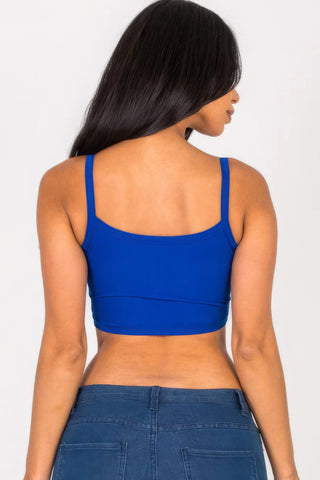 Ribbed Knit Cami Crop Top