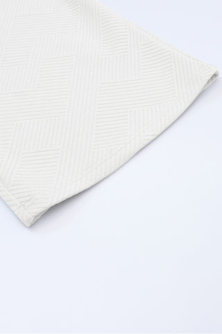 Strawberry Pink Textured Loose Fit T Shirt & Drawstring Pants Set